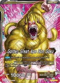 Golden Great Ape Son Goku // Long Odds SS4 Son Goku - Colossal Warfare - Dragon Ball Super: Masters card