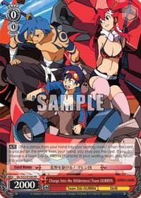 Charge Into the Wilderness! Team GURREN - Gurren Lagann - Weiss Schwarz card