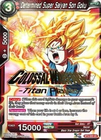 Determined Super Saiyan Son Goku (Titan Player Stamped) - Cross Worlds - Dragon Ball Super: Masters card