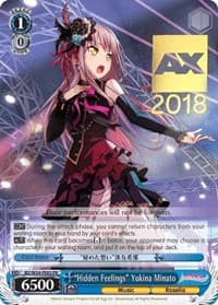 "Hidden Feelings" Yukina Minato (Anime Expo 2018 Stamped) - BanG Dream! Girls Band Party! - Weiss Schwarz card