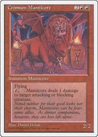 Crimson Manticore - Fourth Edition - Magic: The Gathering card