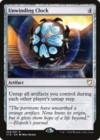 Unwinding Clock - Commander 2018 - Magic: The Gathering card