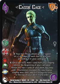 Cassie Cage* - Mortal Kombat X - UniVersus card