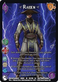 Raiden* - Mortal Kombat X - UniVersus card