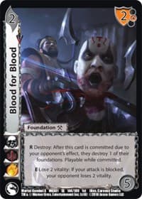 Blood for Blood - Mortal Kombat X - UniVersus card