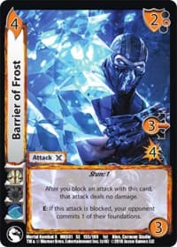 Barrier of Frost - Mortal Kombat X - UniVersus card