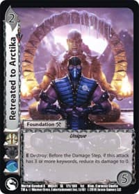 Retreated to Arctika - Mortal Kombat X - UniVersus card