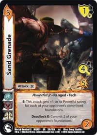 Sand Grenade - Mortal Kombat X - UniVersus card
