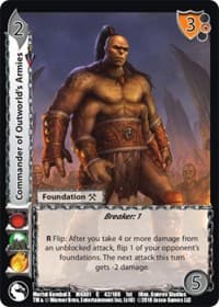 Commander of Outworld's Armies - Mortal Kombat X - UniVersus card