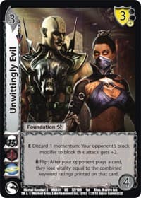 Unwittingly Evil - Mortal Kombat X - UniVersus card