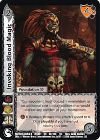 Invoking Blood Magic - Mortal Kombat X - UniVersus card