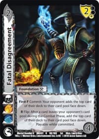 Fatal Disagreement - Mortal Kombat X - UniVersus card