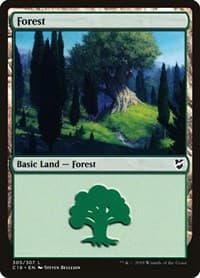 Forest (305) - Commander 2018 - Magic: The Gathering card