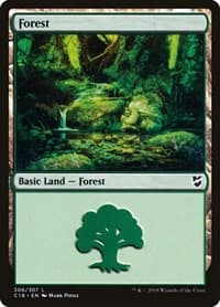 Forest (306) - Commander 2018 - Magic: The Gathering card