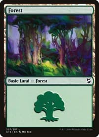 Forest (307) - Commander 2018 - Magic: The Gathering card