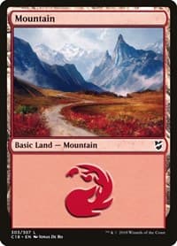 Mountain (303) - Commander 2018 - Magic: The Gathering card