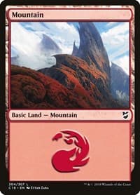 Mountain (304) - Commander 2018 - Magic: The Gathering card