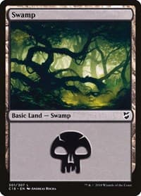 Swamp (301) - Commander 2018 - Magic: The Gathering card