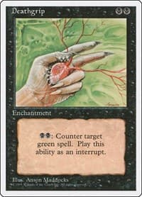 Deathgrip - Fourth Edition - Magic: The Gathering card