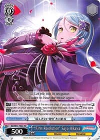 "Firm Resolution" Sayo Hikawa - BanG Dream! Girls Band Party! - Weiss Schwarz card