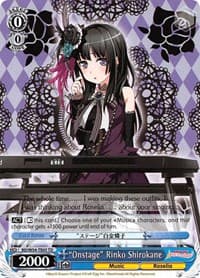 "Onstage" Rinko Shirokane - BanG Dream! Girls Band Party! - Weiss Schwarz card