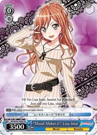 "Mood Maker" Lisa Imai - BanG Dream! Girls Band Party! - Weiss Schwarz card