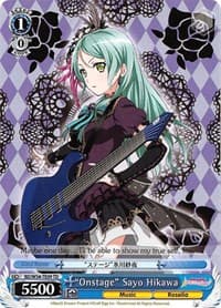 "Onstage" Sayo Hikawa - BanG Dream! Girls Band Party! - Weiss Schwarz card