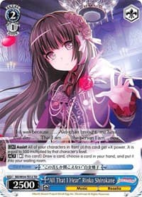 "All That I Hear" Rinko Shirokane - BanG Dream! Girls Band Party! - Weiss Schwarz card
