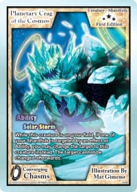 Planetary Crag of the Cosmos - Converging Chasms - Exodus TCG card
