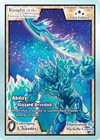 Knight of Frozen Claymore - Converging Chasms - Exodus TCG card