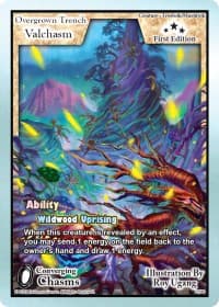 Overgrown Trench Valchasm - Converging Chasms - Exodus TCG card