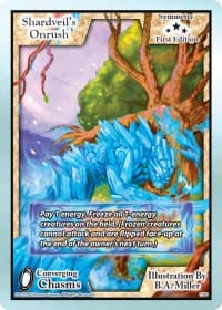 Shardveil's Onrush - Converging Chasms - Exodus TCG card