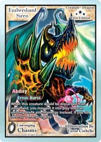 Embershard Siren - Converging Chasms - Exodus TCG card