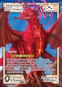 Hollowfire Halo Dragon - Converging Chasms - Exodus TCG card