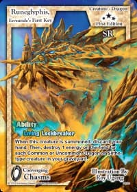 Runeglyphis, Eeventide's First Key - Converging Chasms - Exodus TCG card