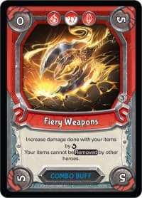 Fiery Weapons (Claimed) - Kindred - Lightseekers TCG card