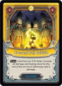 Crescent Fall Cultists (Claimed) - Kindred - Lightseekers TCG card