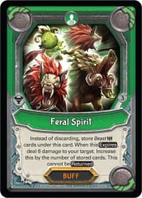 Feral Spirit (Unclaimed) - Kindred - Lightseekers TCG card