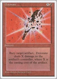 Detonate - Fourth Edition - Magic: The Gathering card