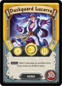 Duskguard Lucerra (Claimed) - Kindred - Lightseekers TCG card