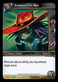Crimson Felt Hat - Dark Portal - WoW card