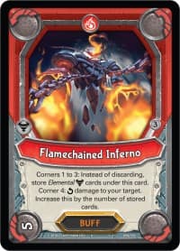 Flamechained Inferno (Claimed) - Kindred - Lightseekers TCG card