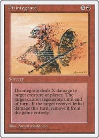 Disintegrate - Fourth Edition - Magic: The Gathering card