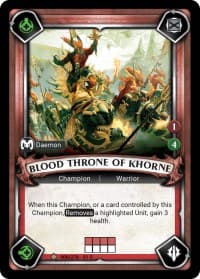 Blood Throne of Khorne (Claimed) - Wave 1 - Warhammer Age of Sigmar Champions TCG card