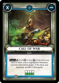 Call of War (Unclaimed) - Wave 1 - Warhammer Age of Sigmar Champions TCG card