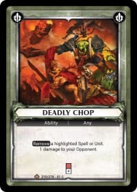 Deadly Chop (Claimed) - Wave 1 - Warhammer Age of Sigmar Champions TCG card