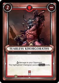 Fearless Khorgoraths (Claimed) - Wave 1 - Warhammer Age of Sigmar Champions TCG card