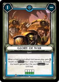 Glory of War (Claimed) - Wave 1 - Warhammer Age of Sigmar Champions TCG card