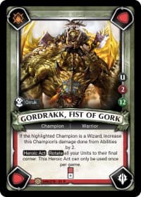 Gordrakk, Fist of Gork (Claimed) - Wave 1 - Warhammer Age of Sigmar Champions TCG card