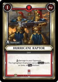 Hurricane Raptor (Claimed) - Wave 1 - Warhammer Age of Sigmar Champions TCG card